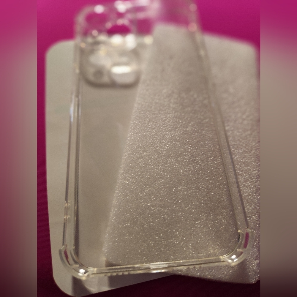 iphone 14 Clear soft plastic case with pro max protection screen